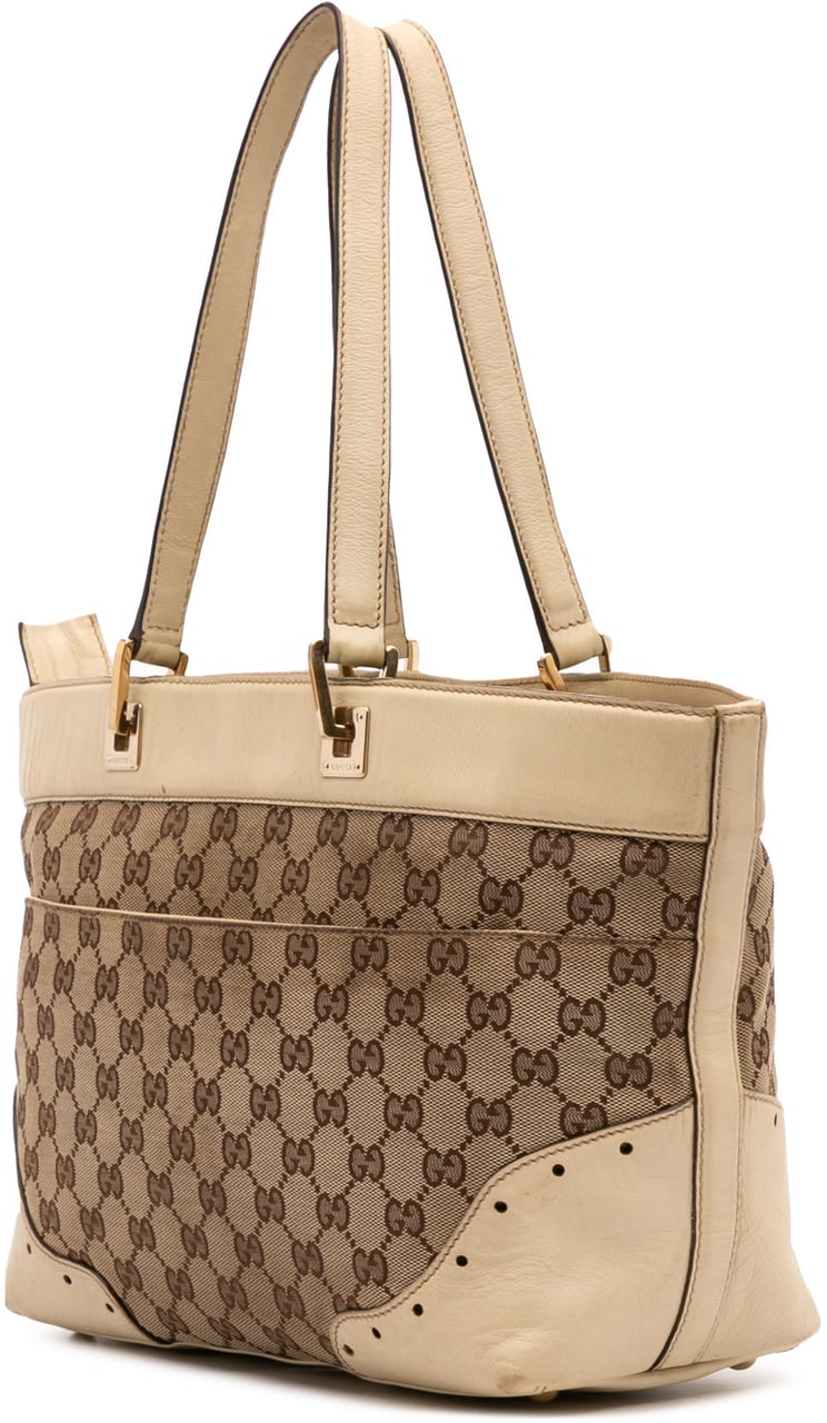 Gucci GG Canvas Punch Tote Bruin