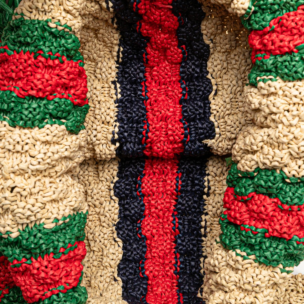 Gucci Raffia Web Crossbody Bruin