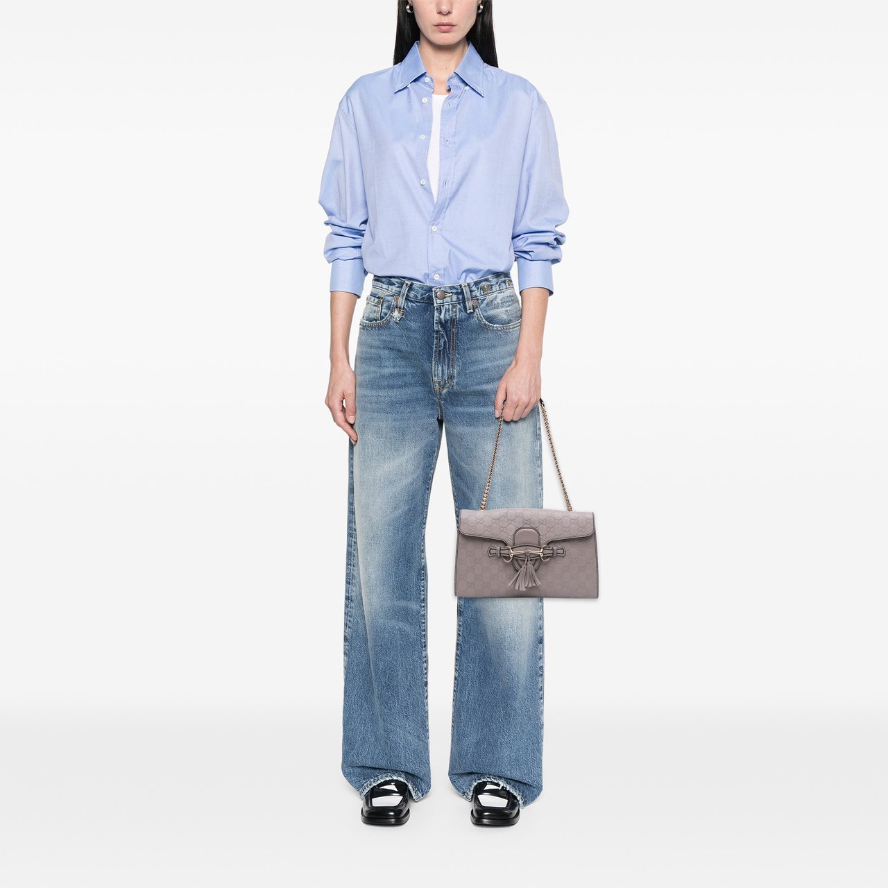 Gucci Medium Guccissima Emily Shoulder Bag Bruin