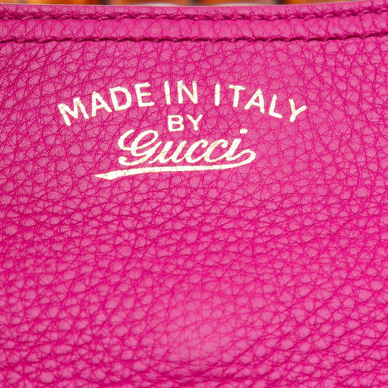 Gucci Medium Calfskin Bamboo Shopper Satchel Roze