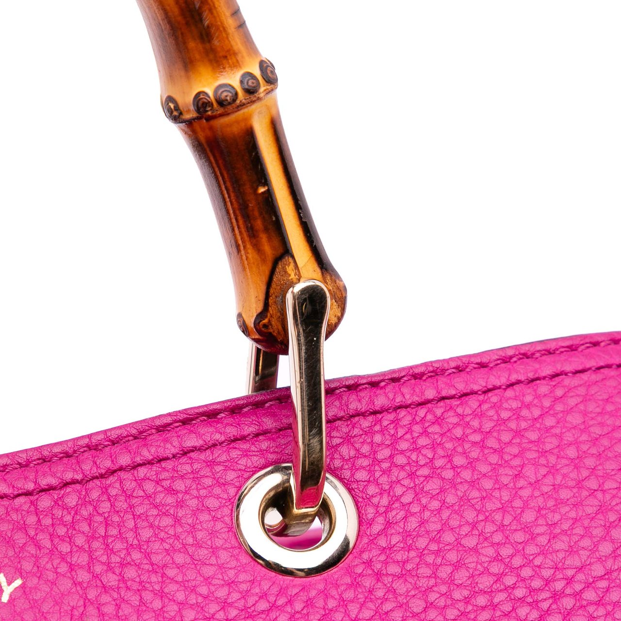 Gucci Medium Calfskin Bamboo Shopper Satchel Roze