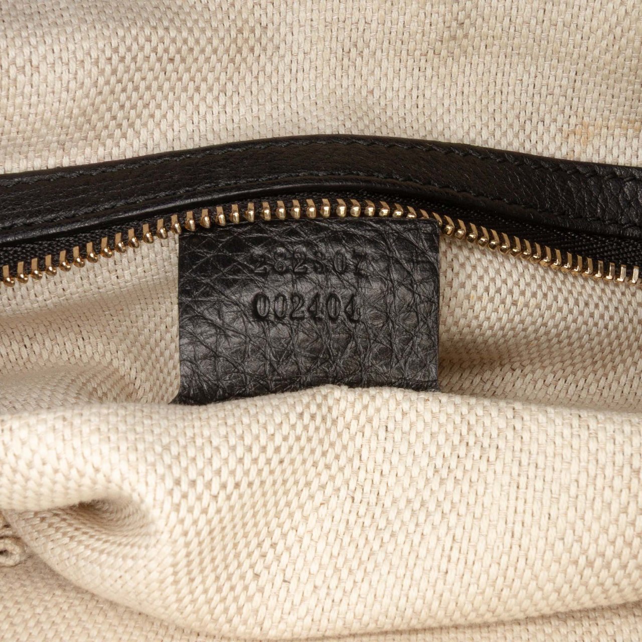 Gucci Small Leather Soho Working Tote Zwart