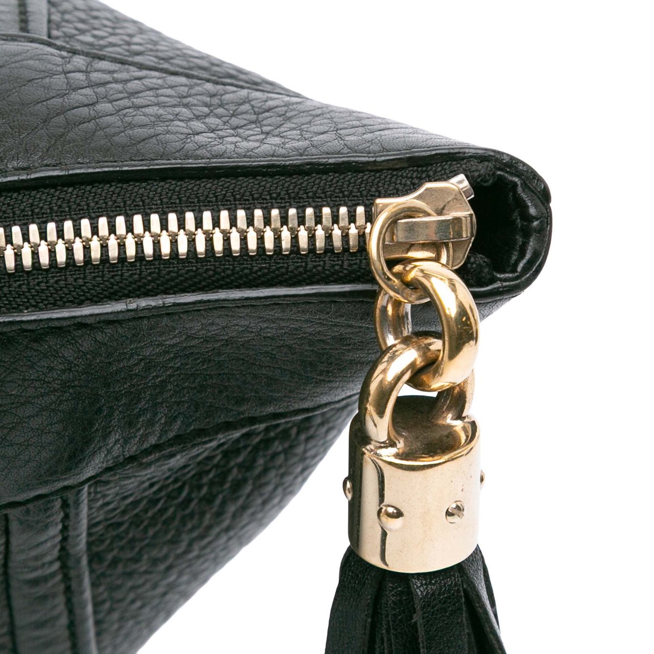 Gucci Small Leather Soho Working Tote Zwart