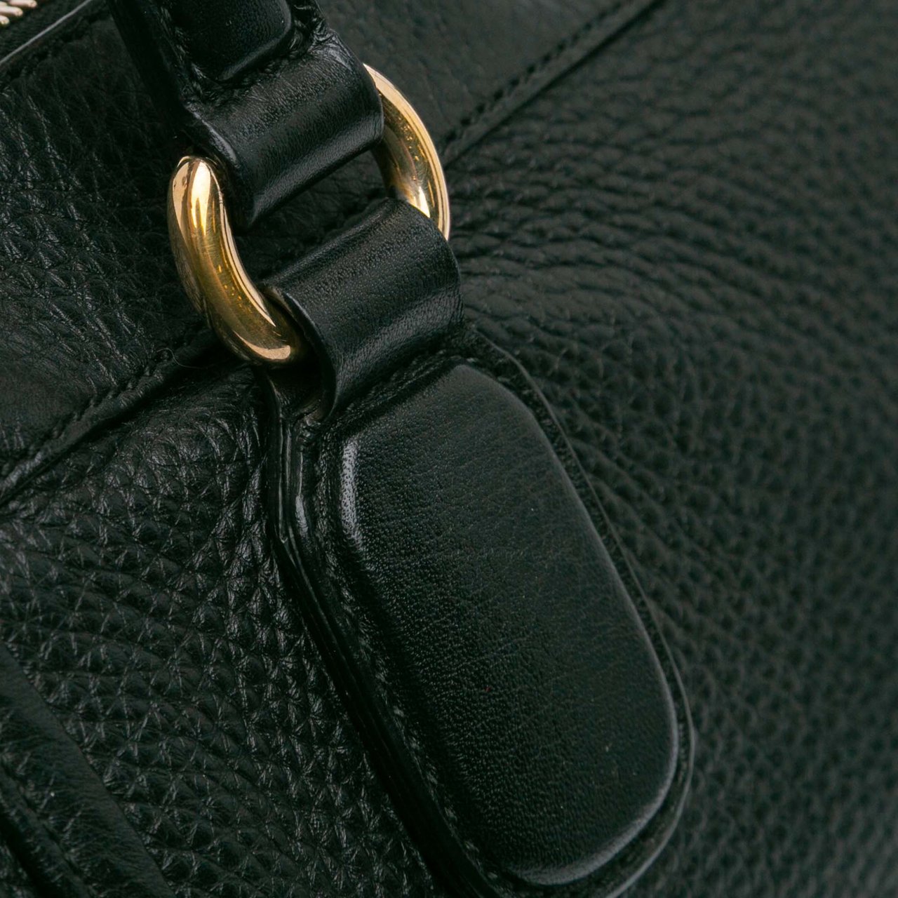 Gucci Small Leather Soho Working Tote Zwart