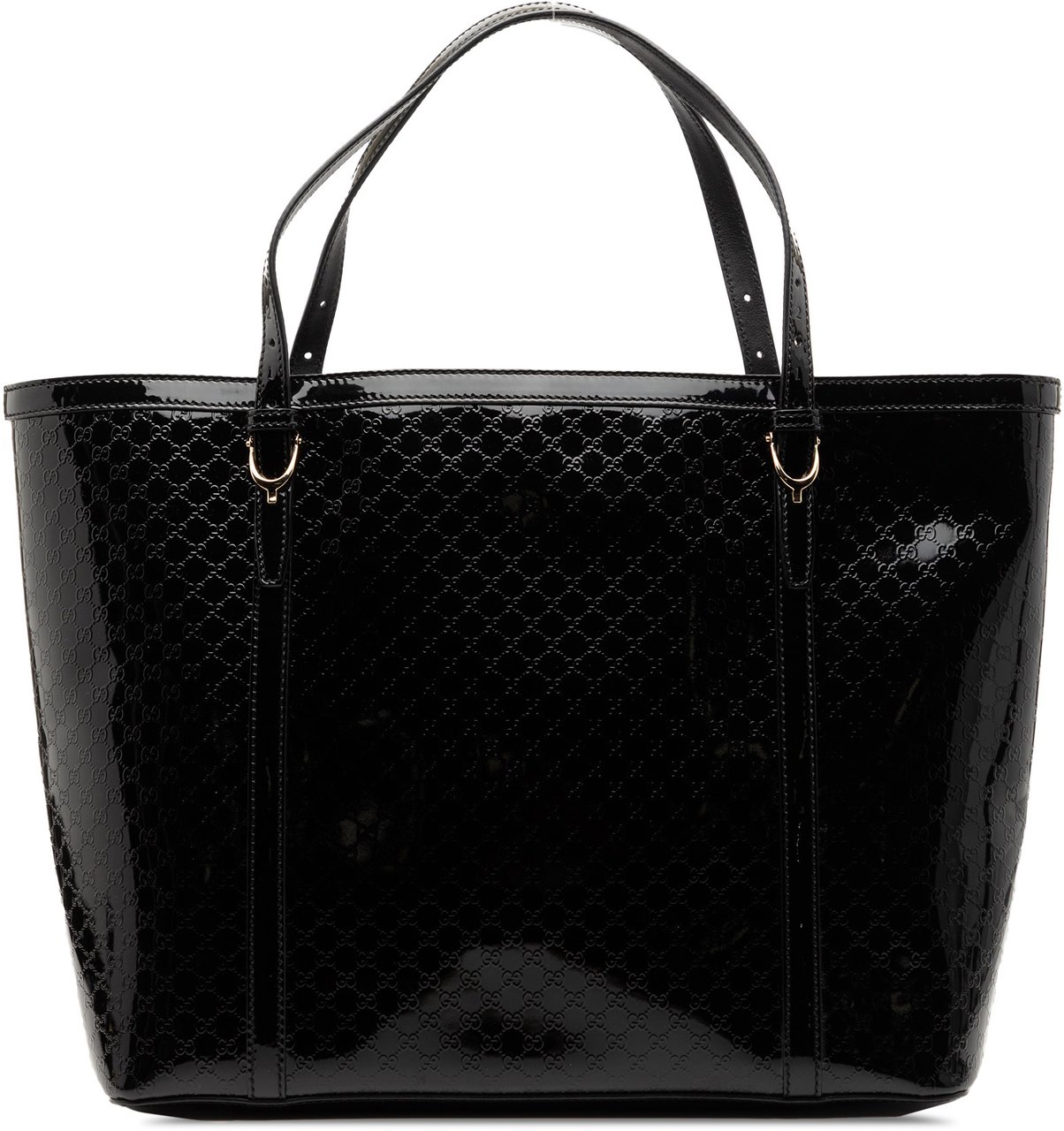 Gucci Microguccissima Patent Nice Tote Zwart