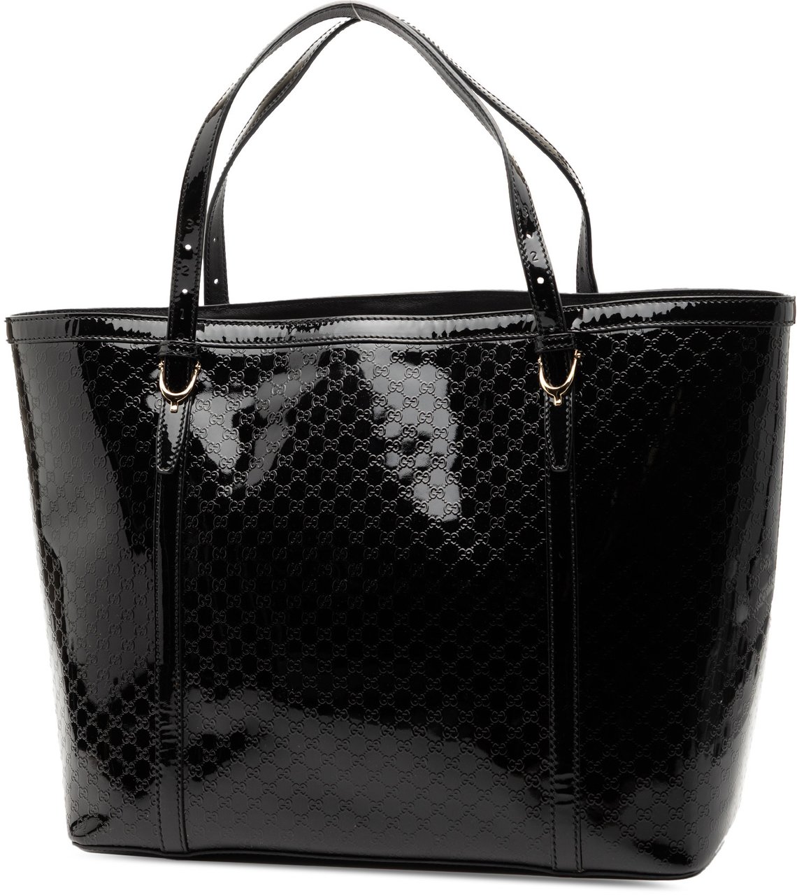 Gucci Microguccissima Patent Nice Tote Zwart