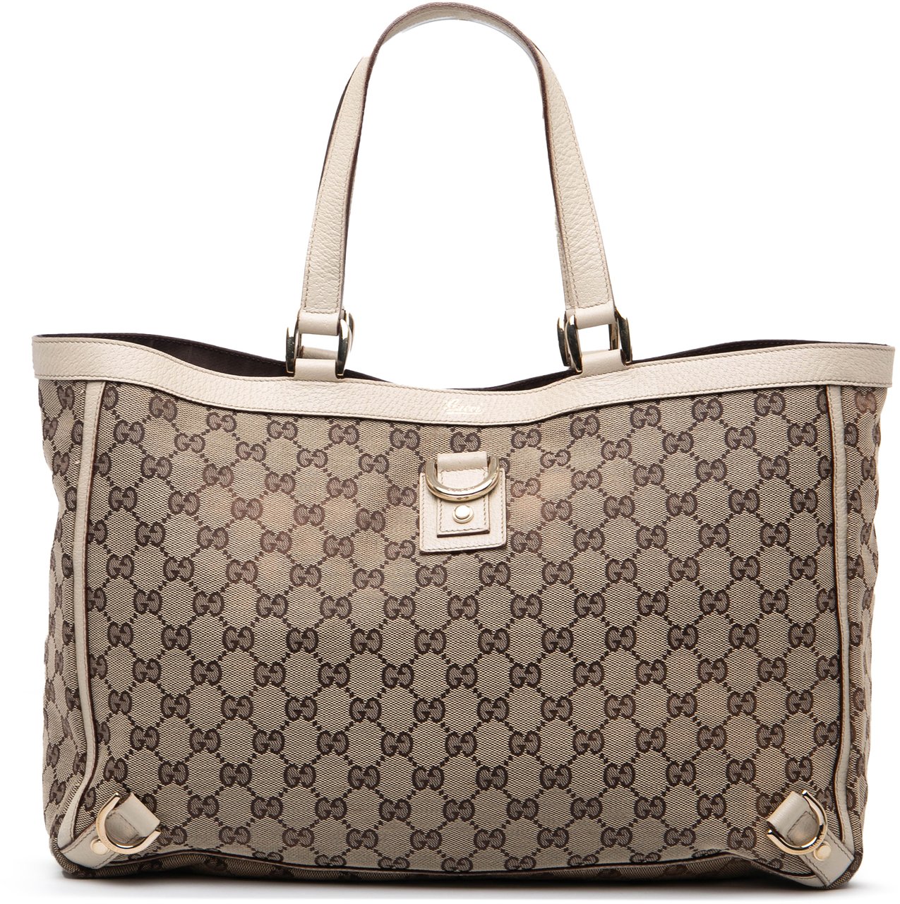 Gucci GG Canvas Abbey D Ring Tote Bruin