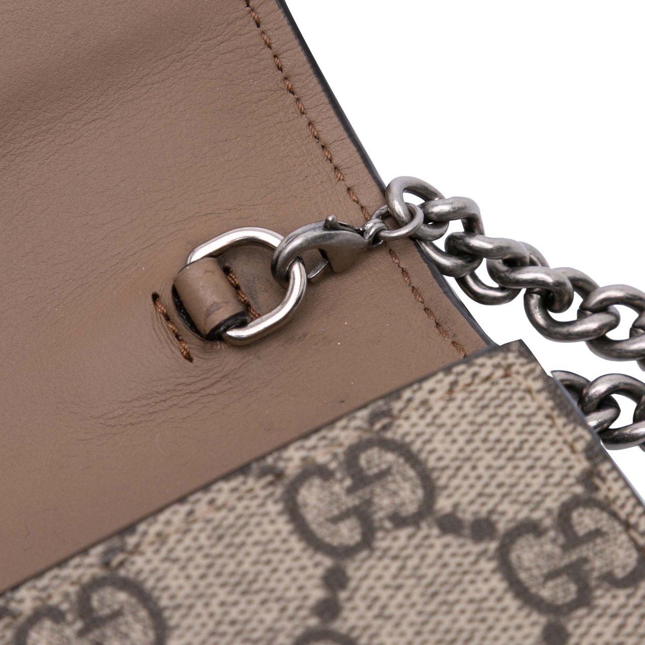 Gucci GG Supreme Dionysus Chain Wallet Bruin