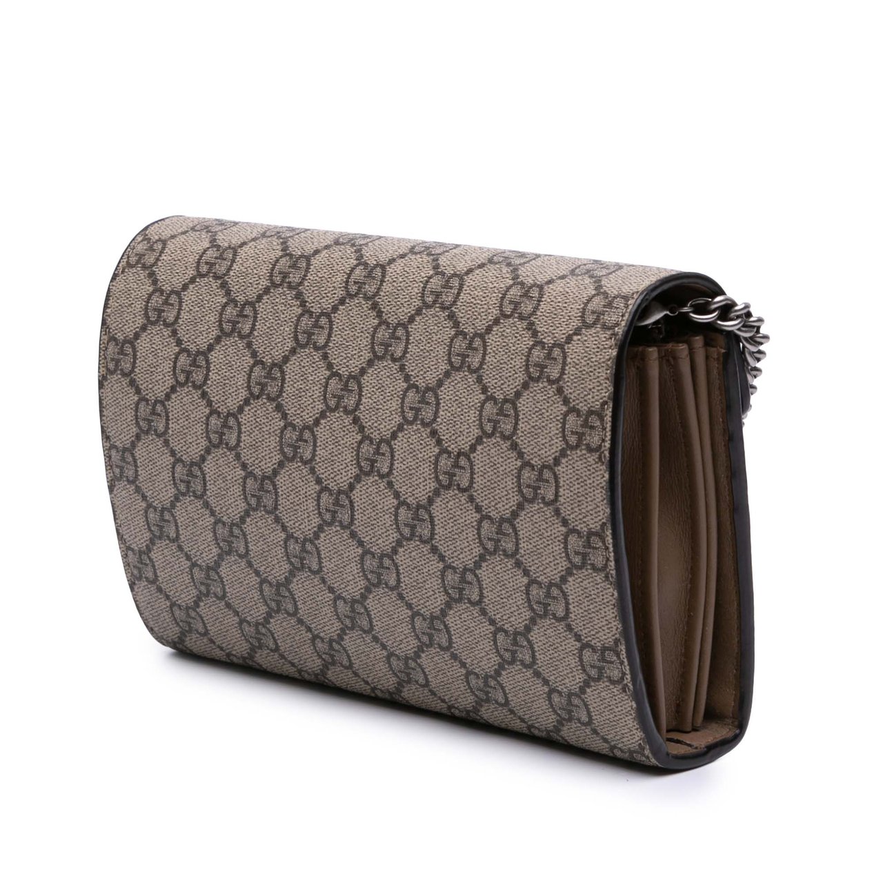 Gucci GG Supreme Dionysus Chain Wallet Bruin