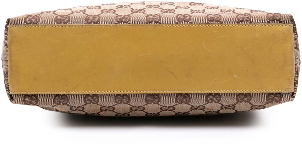 Gucci GG Canvas Piston Shoulder Bag Bruin