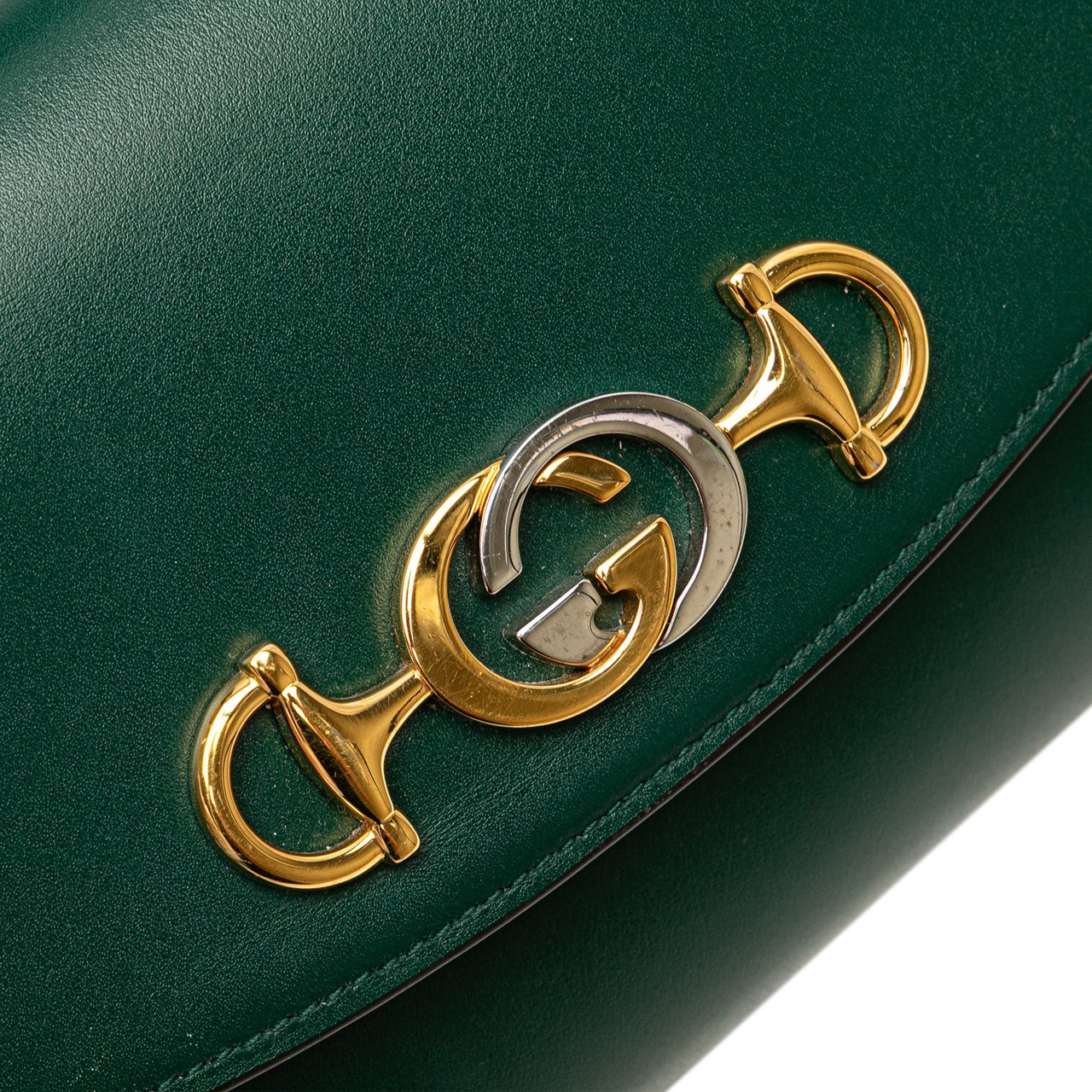 Gucci Small Leather Zumi Satchel Groen