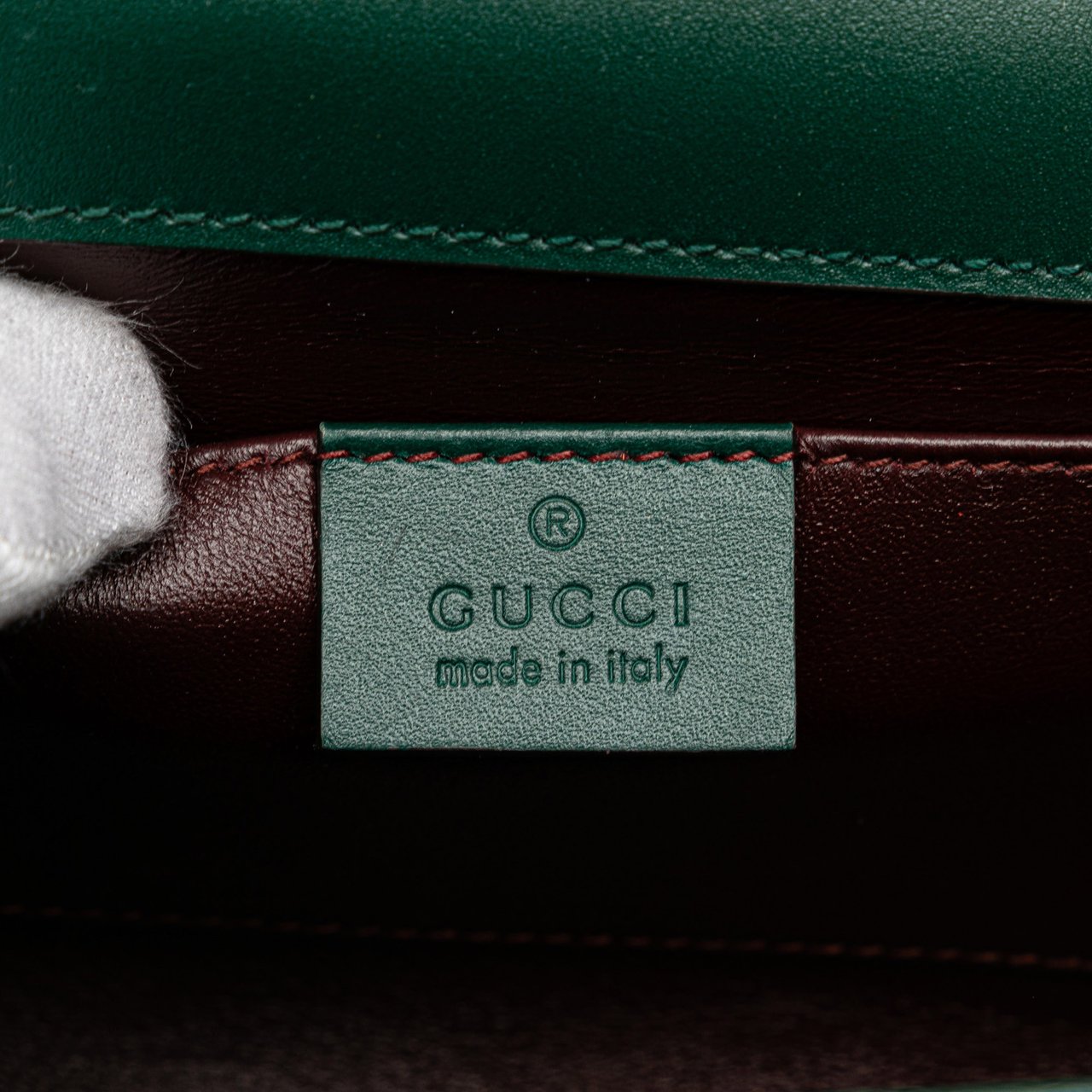 Gucci Small Leather Zumi Satchel Groen