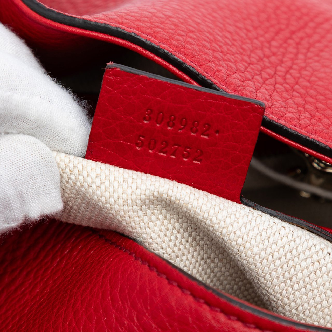 Gucci Medium Leather Soho Chain Tote Rood