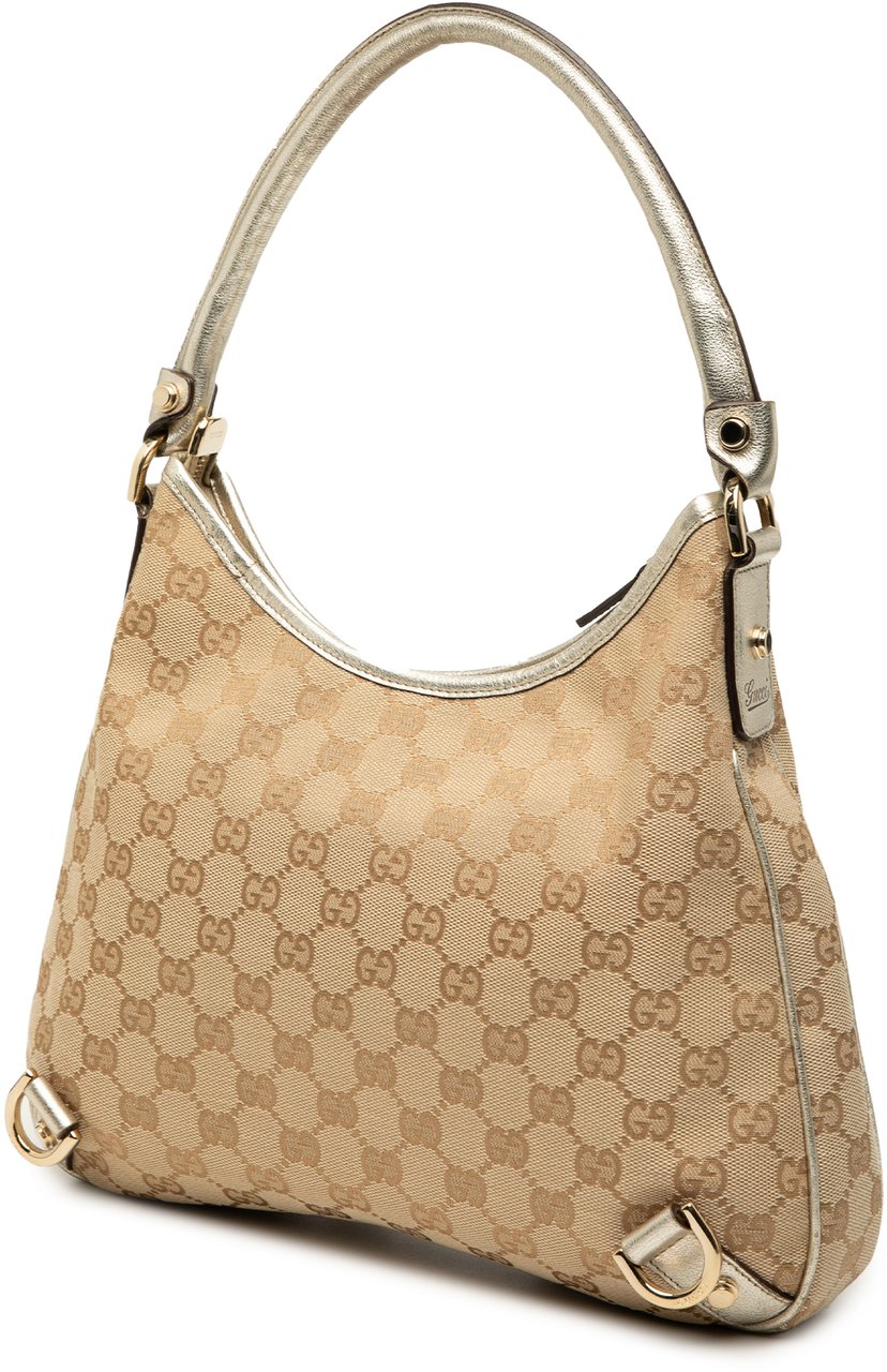 Gucci GG Canvas Abbey D Ring Shoulder Bag Bruin