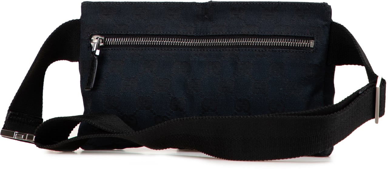 Gucci GG Canvas Double Pocket Belt Bag Blauw