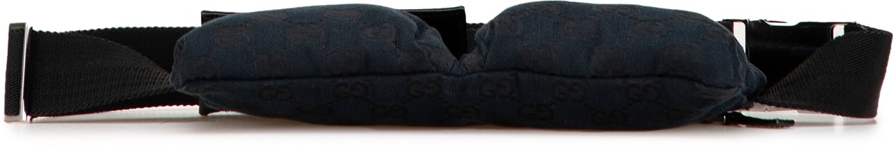 Gucci GG Canvas Double Pocket Belt Bag Blauw