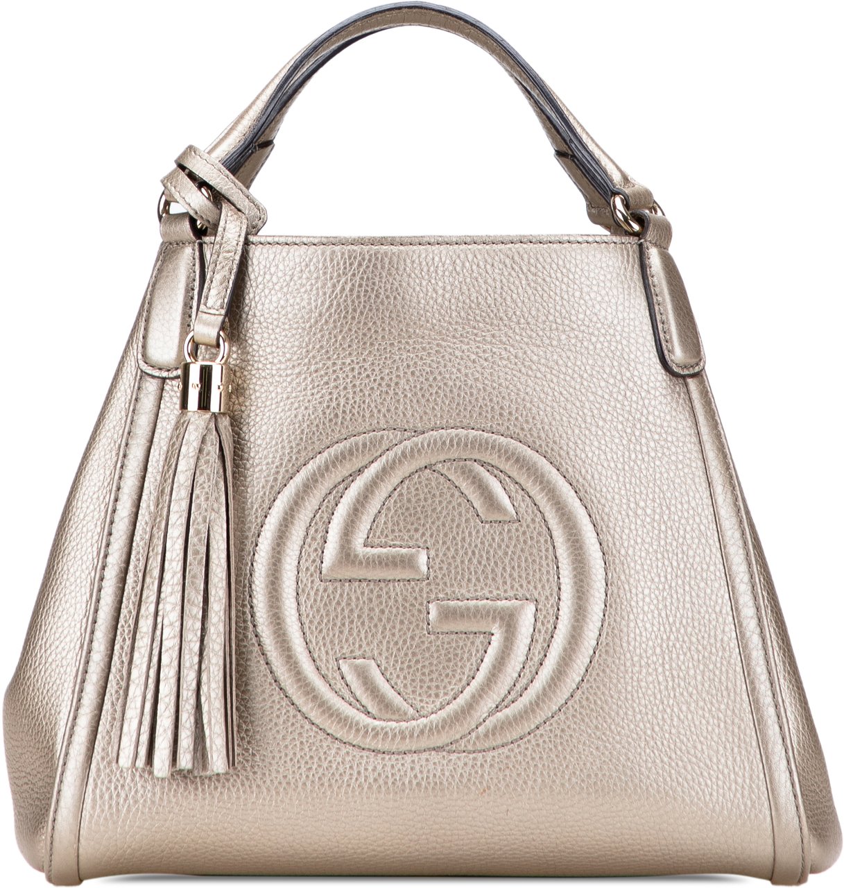 Gucci Small Leather Soho Satchel Goud