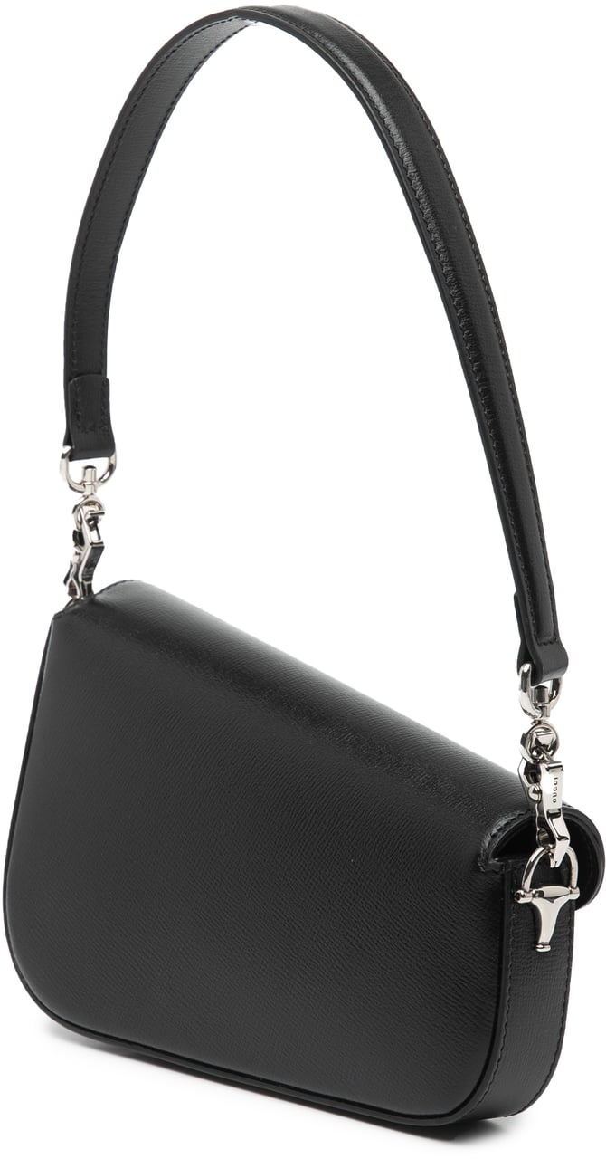 Gucci Mini Leather Asymmetric Horsebit 1955 Satchel Bruin