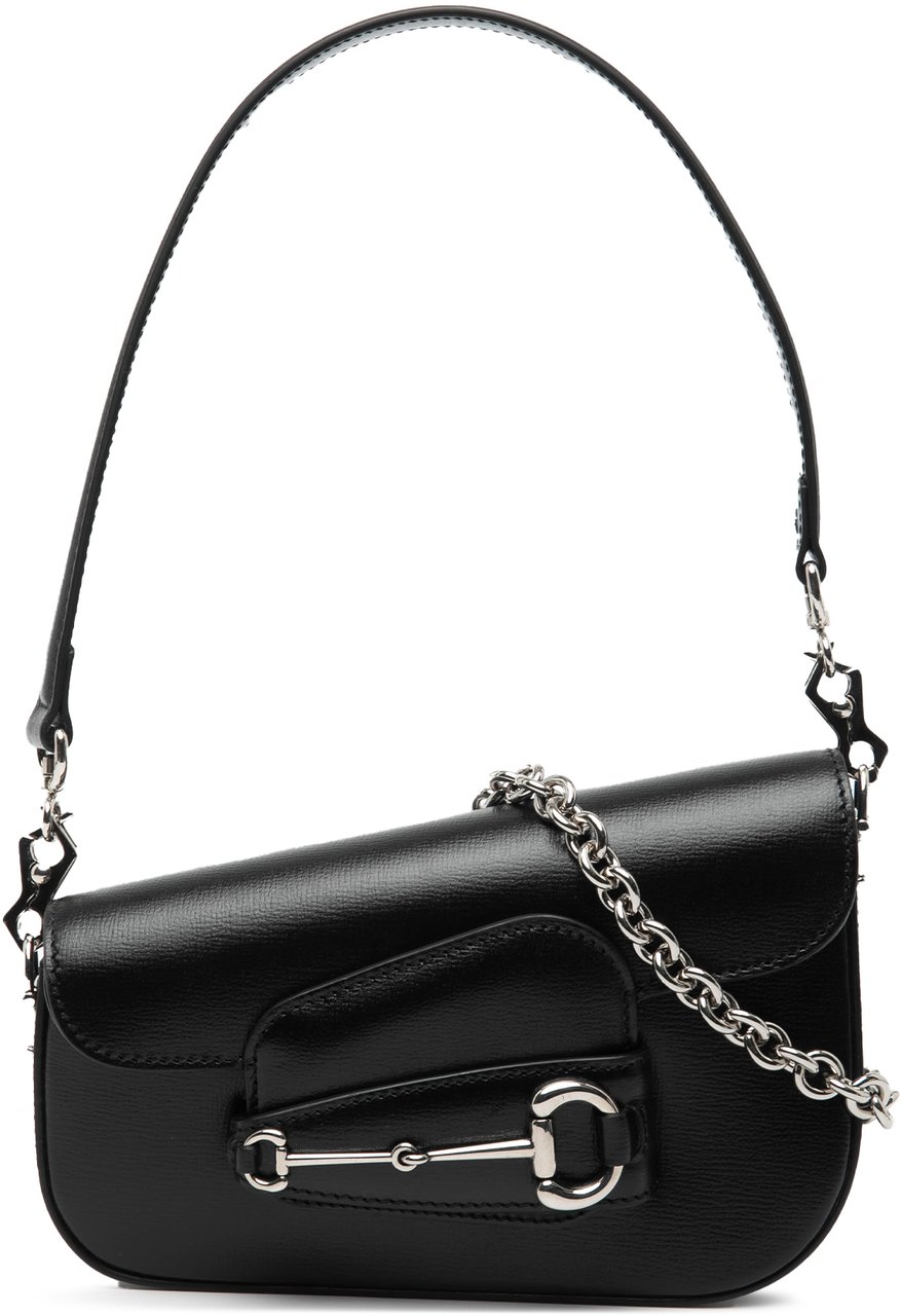 Gucci Mini Leather Asymmetric Horsebit 1955 Satchel Bruin