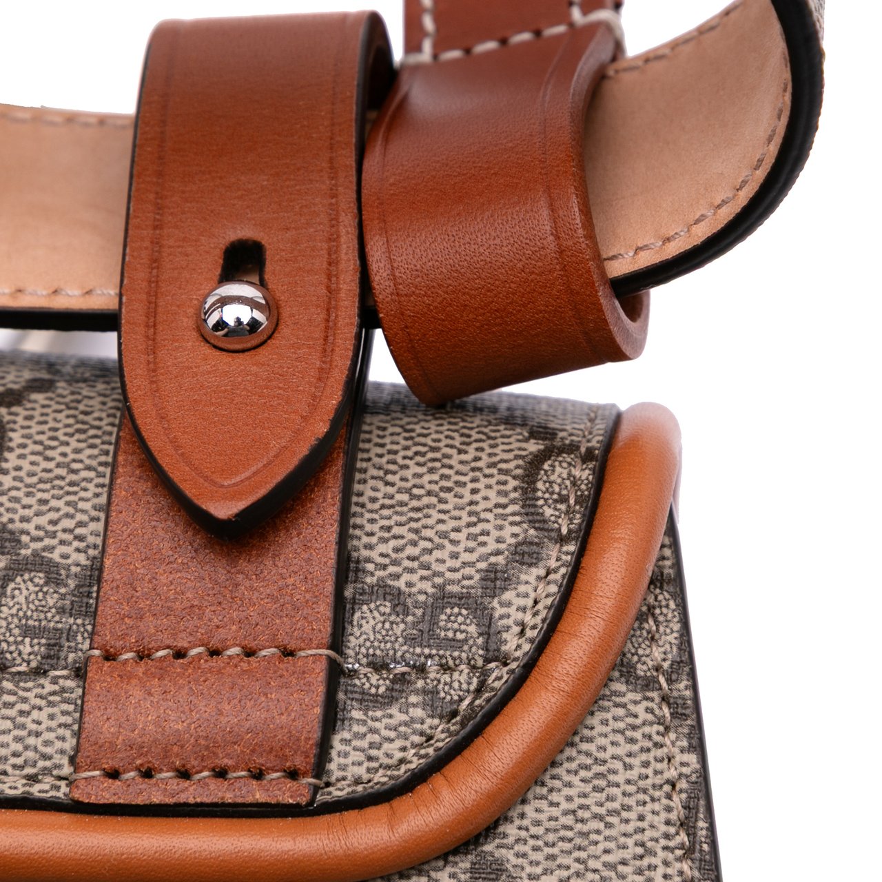 Gucci Mini GG Supreme Web Bamboo 1947 Belt Bag Bruin