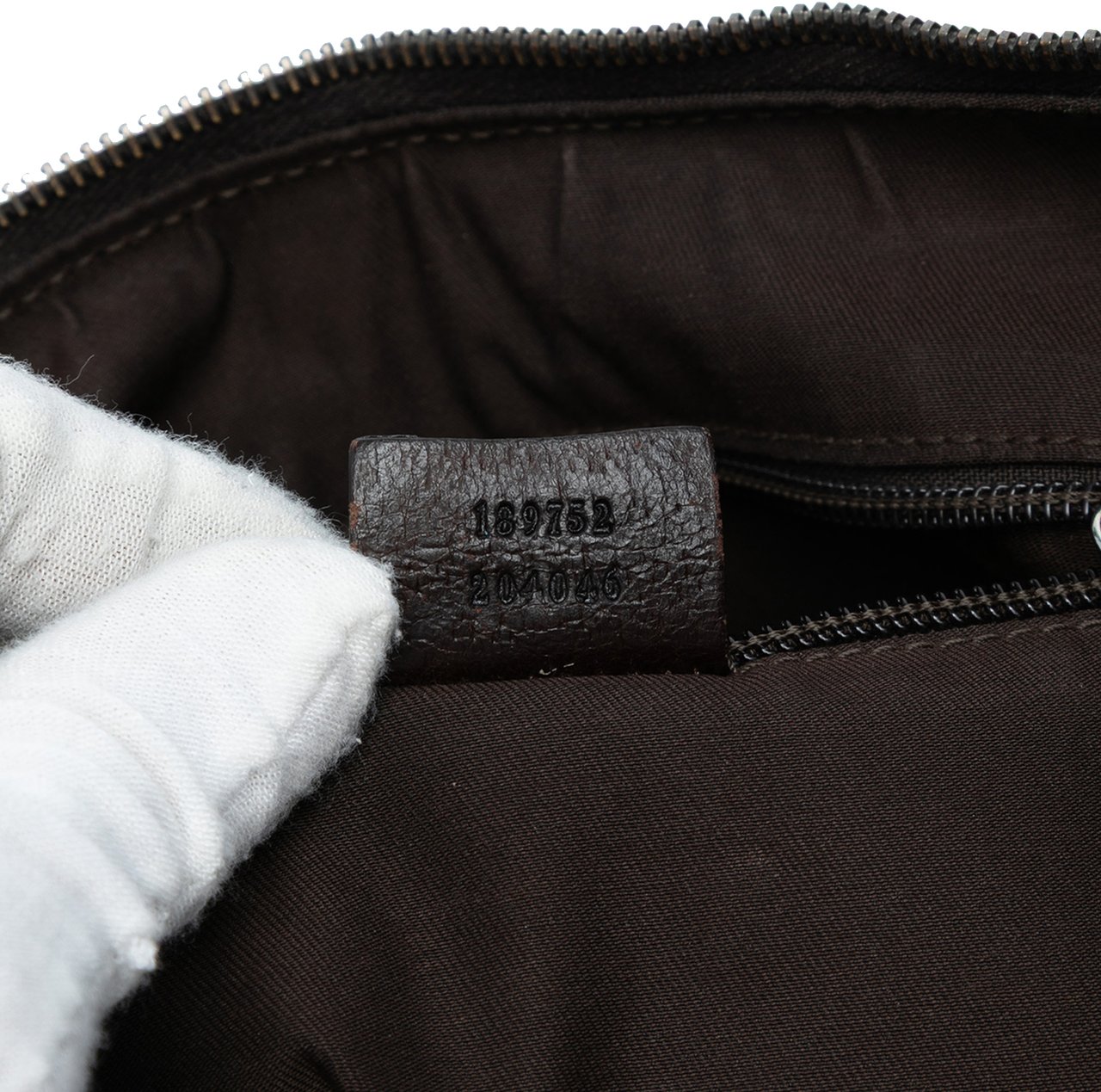 Gucci GG Canvas Web Half Moon Crossbody Bruin