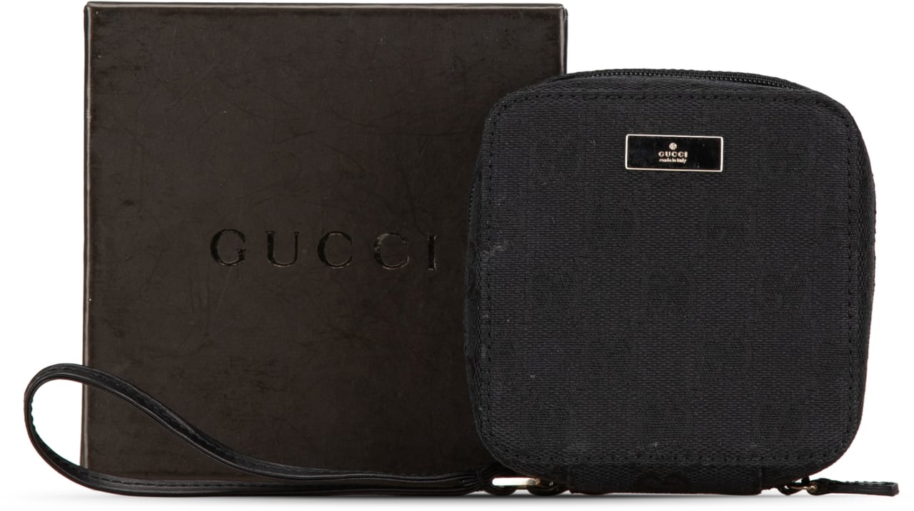 Gucci GG Canvas Cosmetic Pouch Zwart