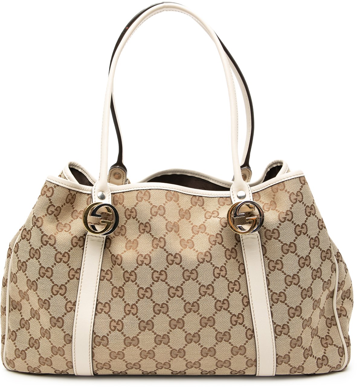 Gucci GG Canvas Twins Tote Bruin