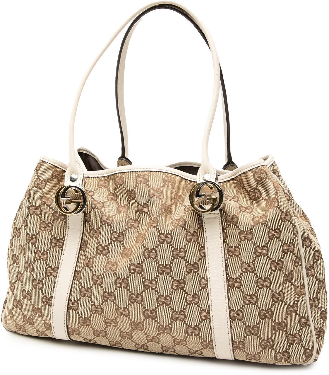 Gucci GG Canvas Twins Tote Bruin