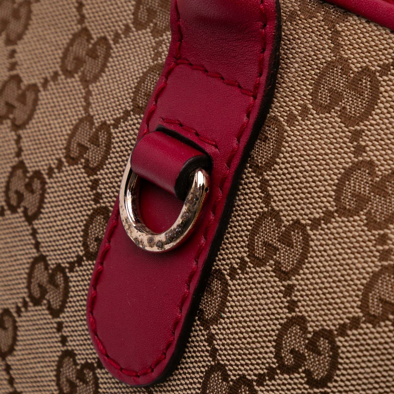 Gucci GG Canvas Heart Bit Satchel Bruin