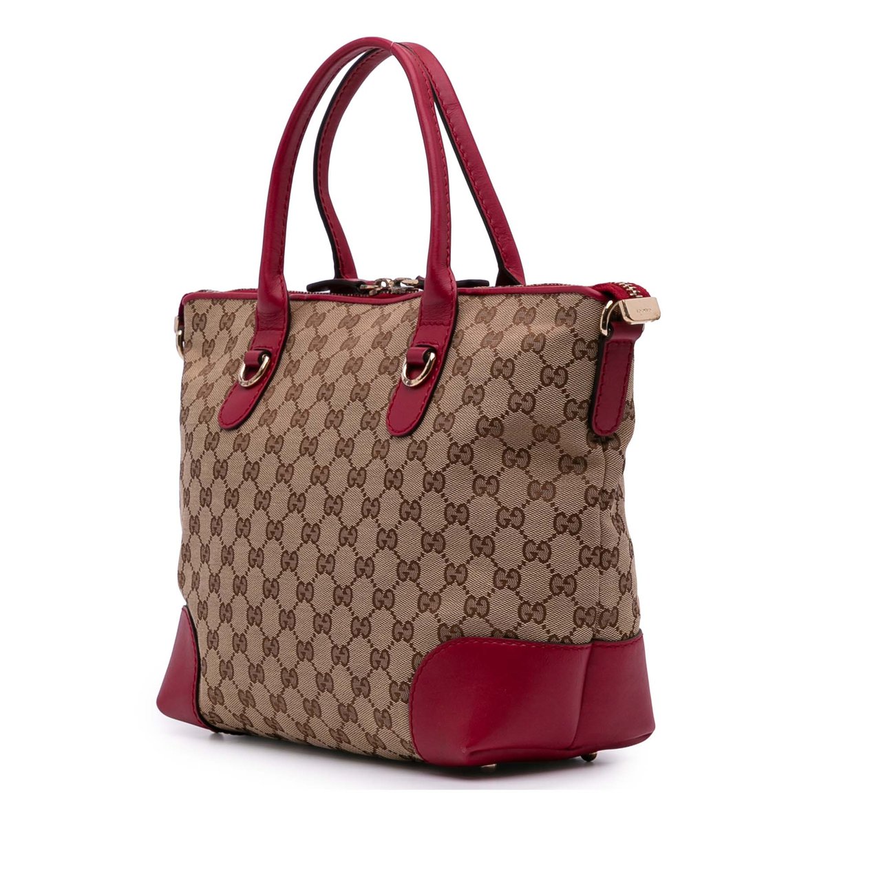 Gucci GG Canvas Heart Bit Satchel Bruin