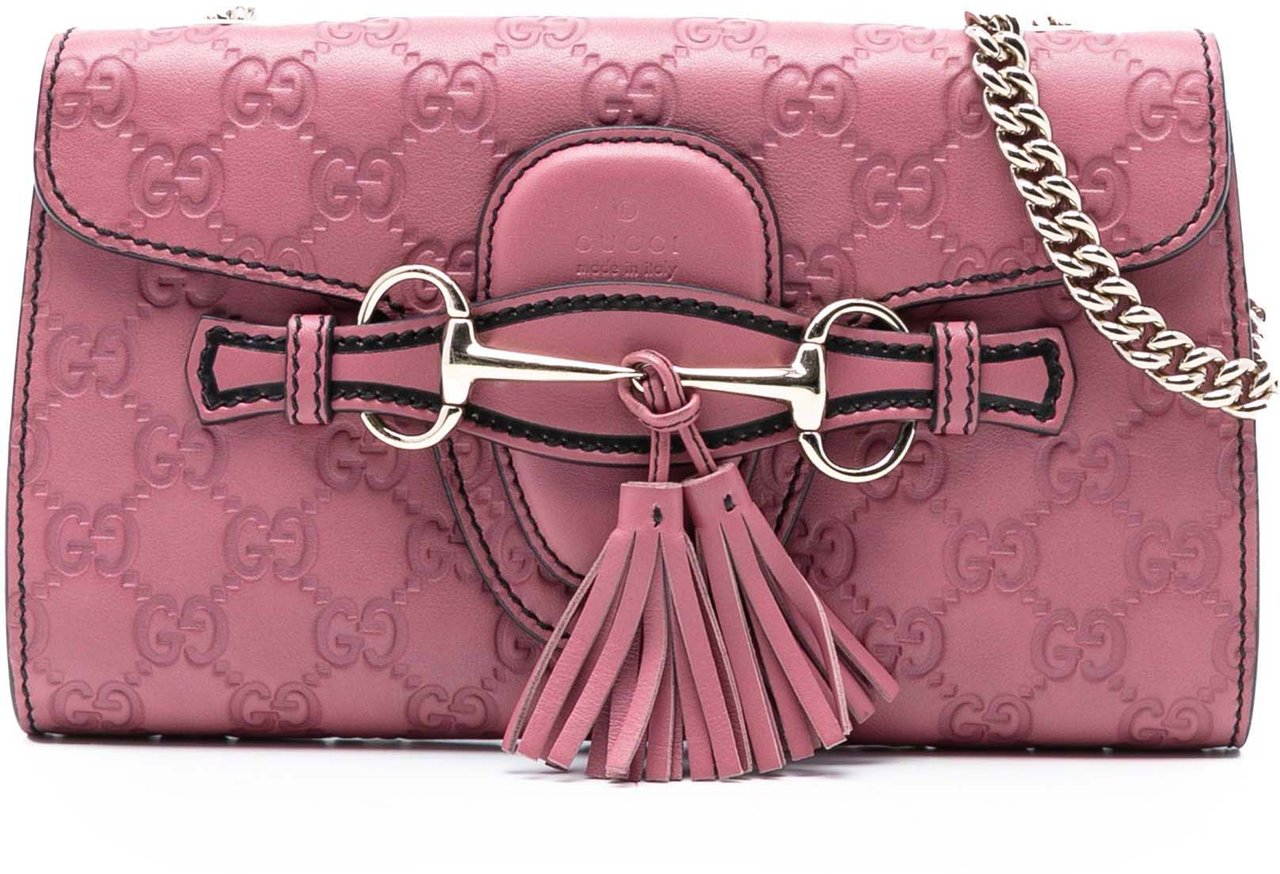 Gucci Small Guccissima Emily Crossbody Roze