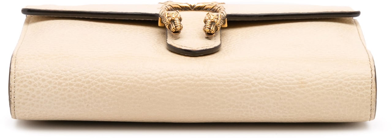 Gucci Mini Pebbled Calfskin Garden Dionysus Wallet on Chain Bruin