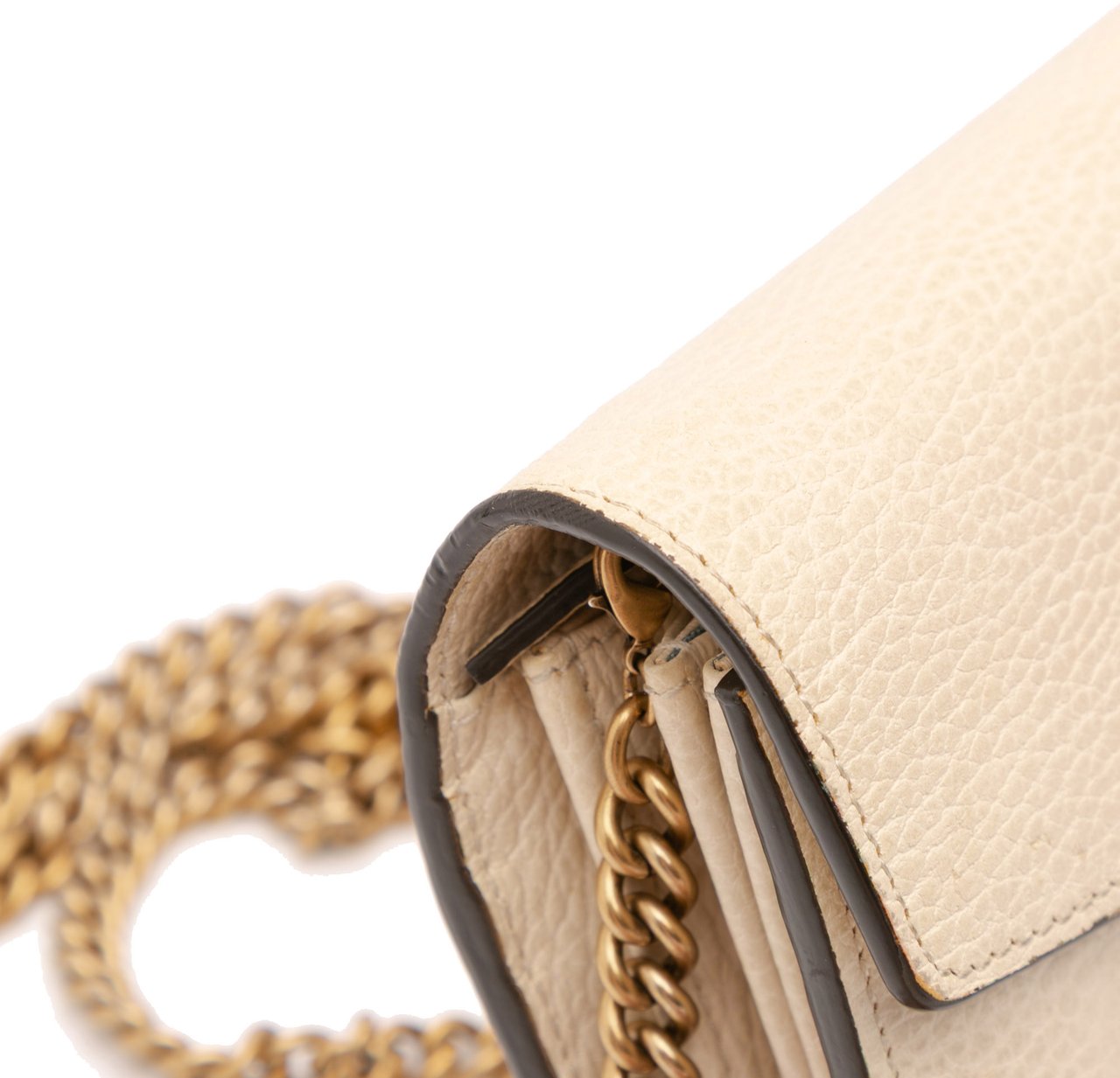 Gucci Mini Pebbled Calfskin Garden Dionysus Wallet on Chain Bruin