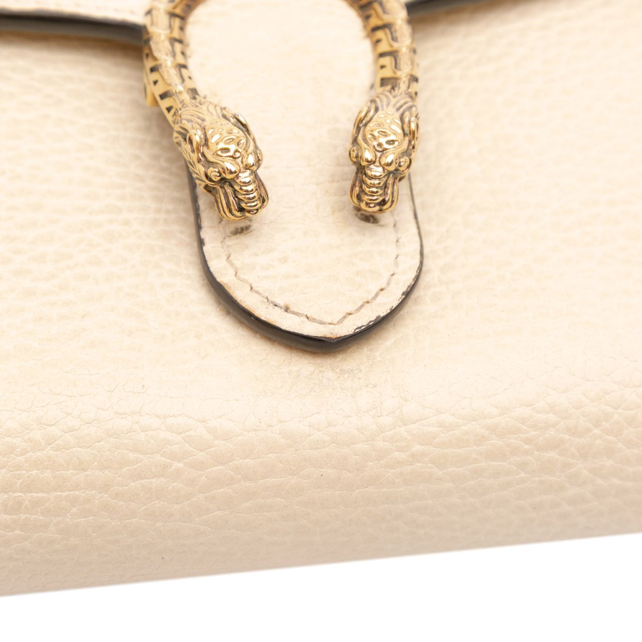 Gucci Mini Pebbled Calfskin Garden Dionysus Wallet on Chain Bruin