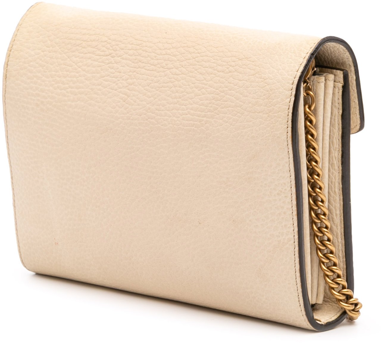 Gucci Mini Pebbled Calfskin Garden Dionysus Wallet on Chain Bruin
