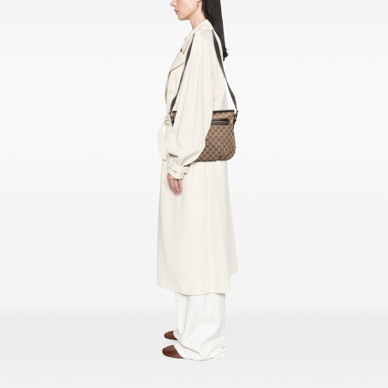 Gucci GG Canvas Crossbody Bruin
