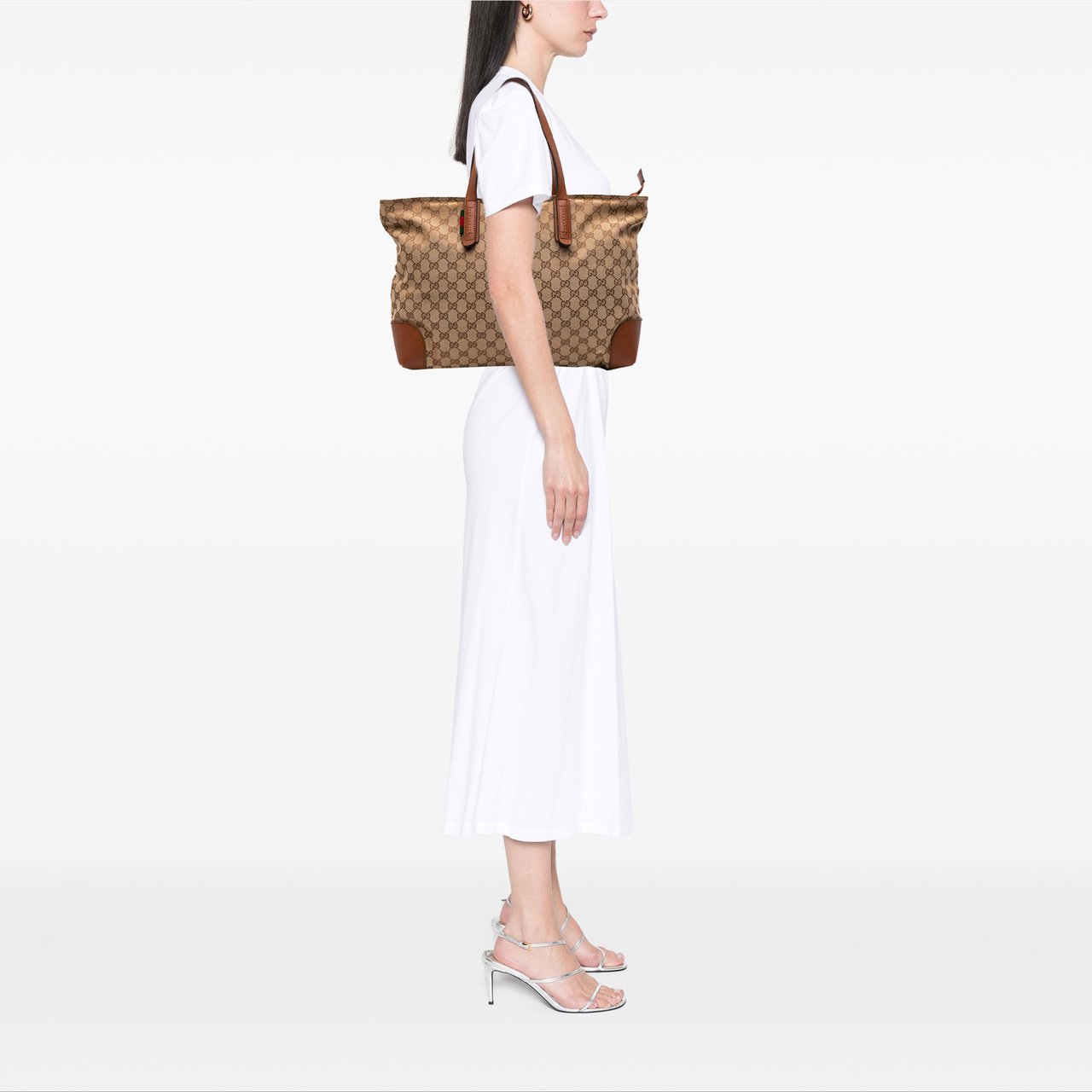 Gucci GG Canvas Tote Bruin