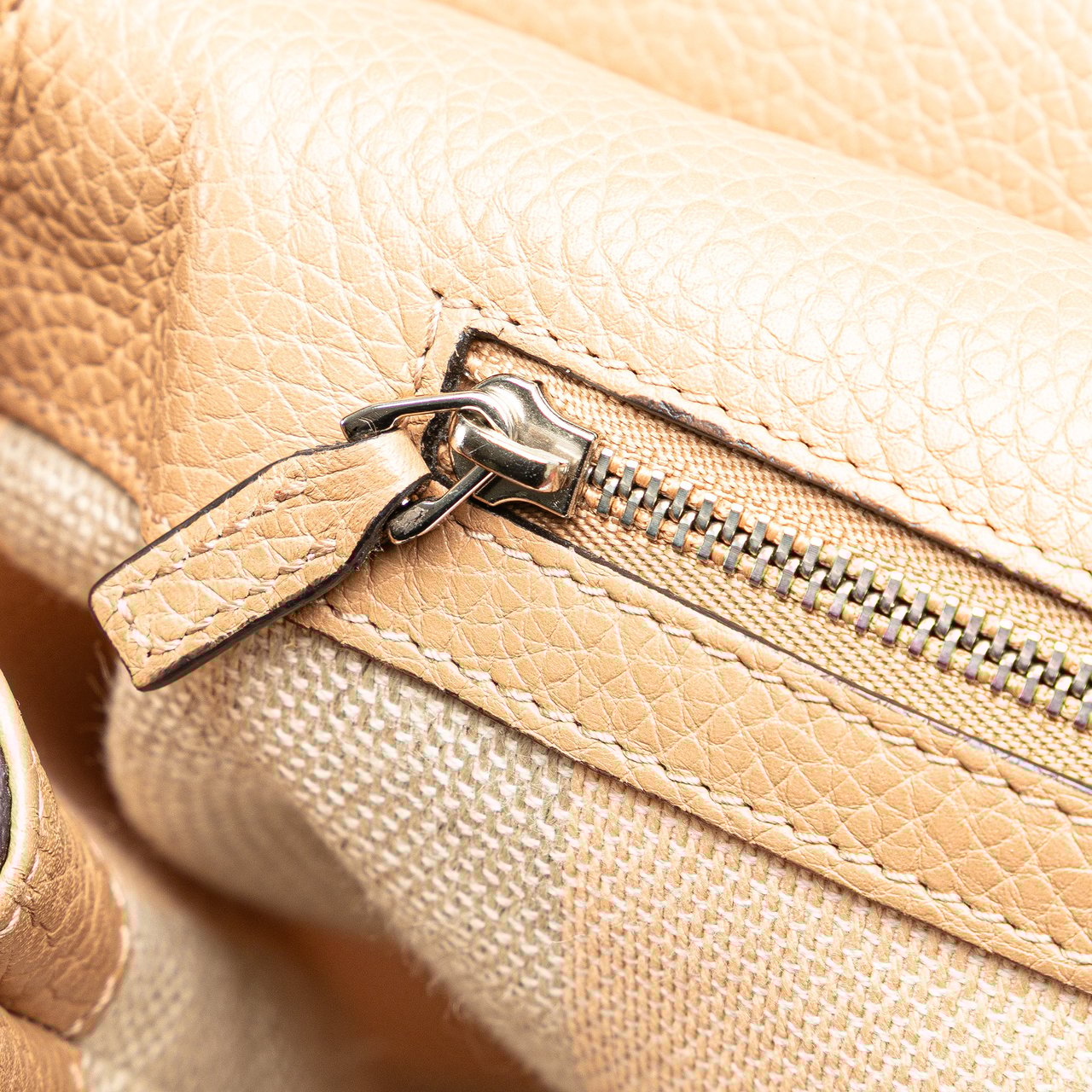 Gucci Large Leather Bamboo Daily Satchel Bruin