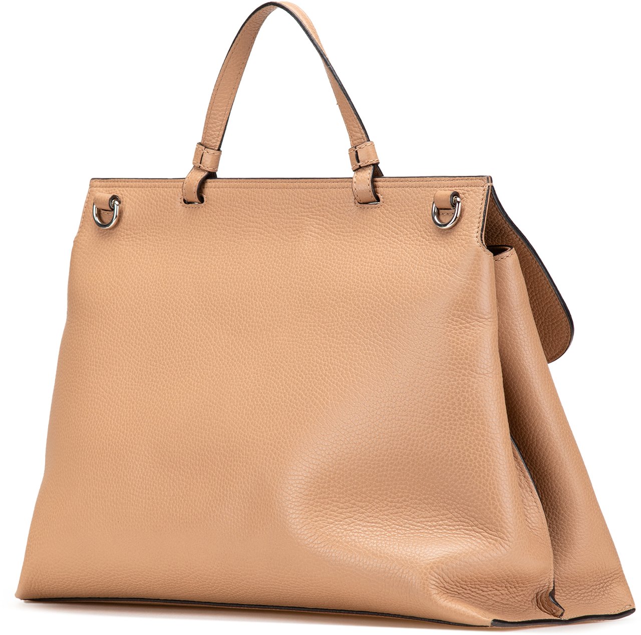 Gucci Large Leather Bamboo Daily Satchel Bruin