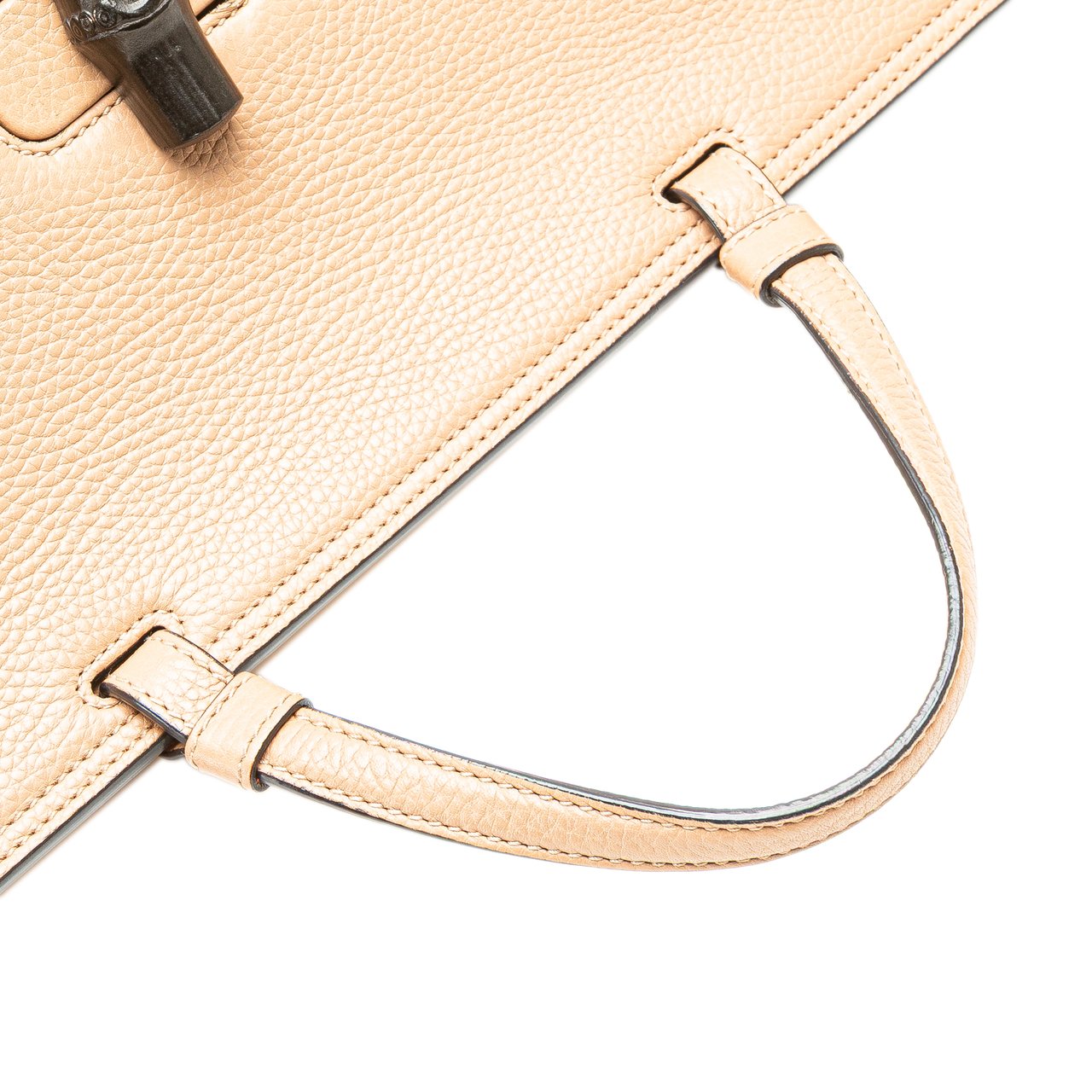 Gucci Large Leather Bamboo Daily Satchel Bruin