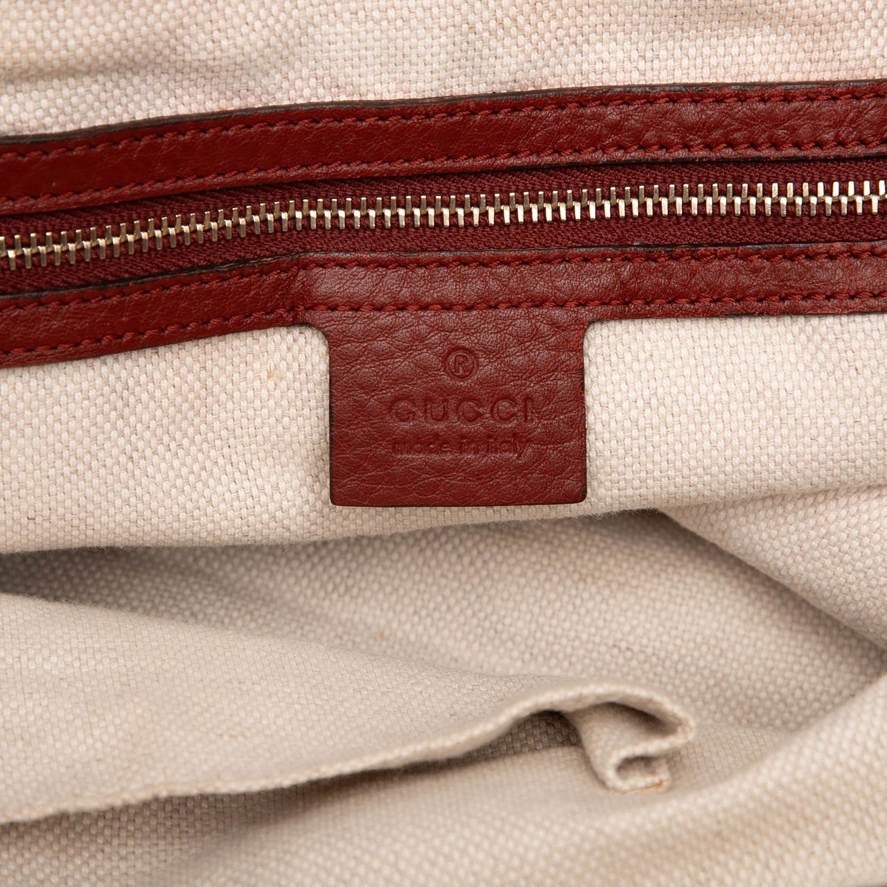 Gucci Medium GG Canvas Web Dressage Tote Bruin