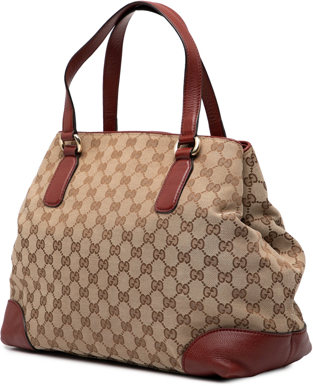 Gucci Medium GG Canvas Web Dressage Tote Bruin
