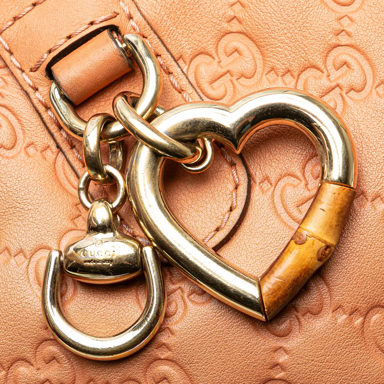 Gucci Guccissima Heart Bit Satchel Oranje