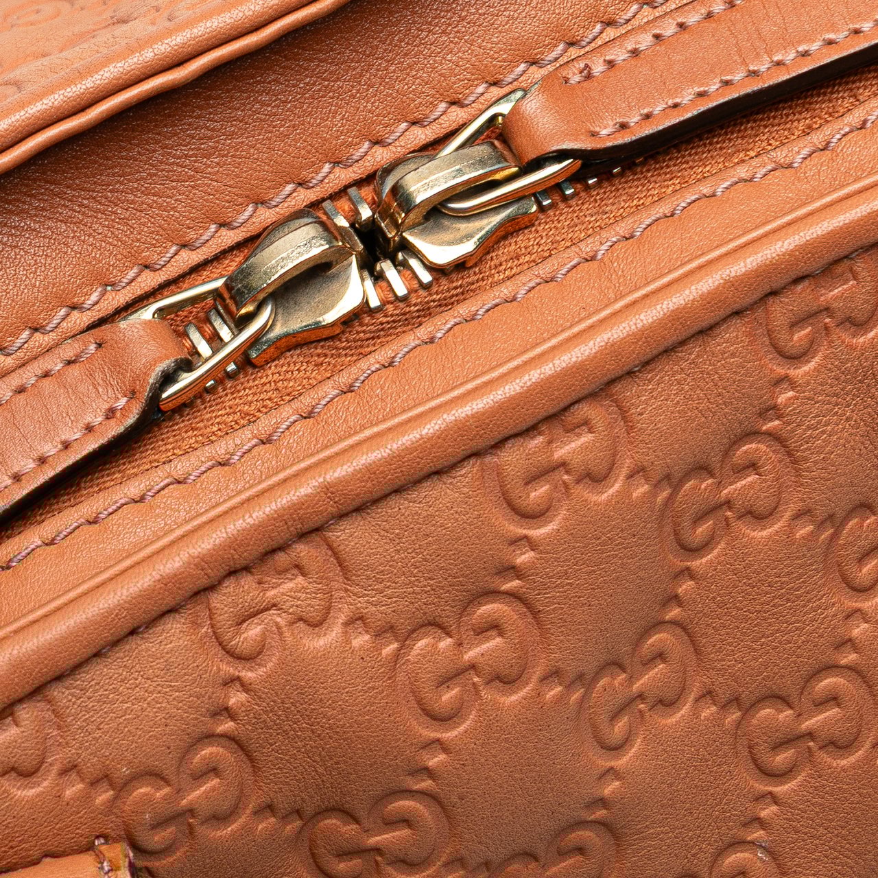 Gucci Guccissima Heart Bit Satchel Oranje