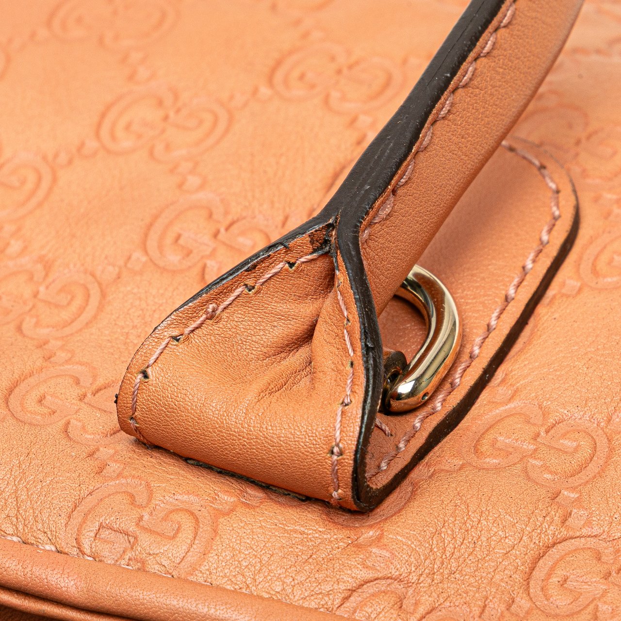 Gucci Guccissima Heart Bit Satchel Oranje