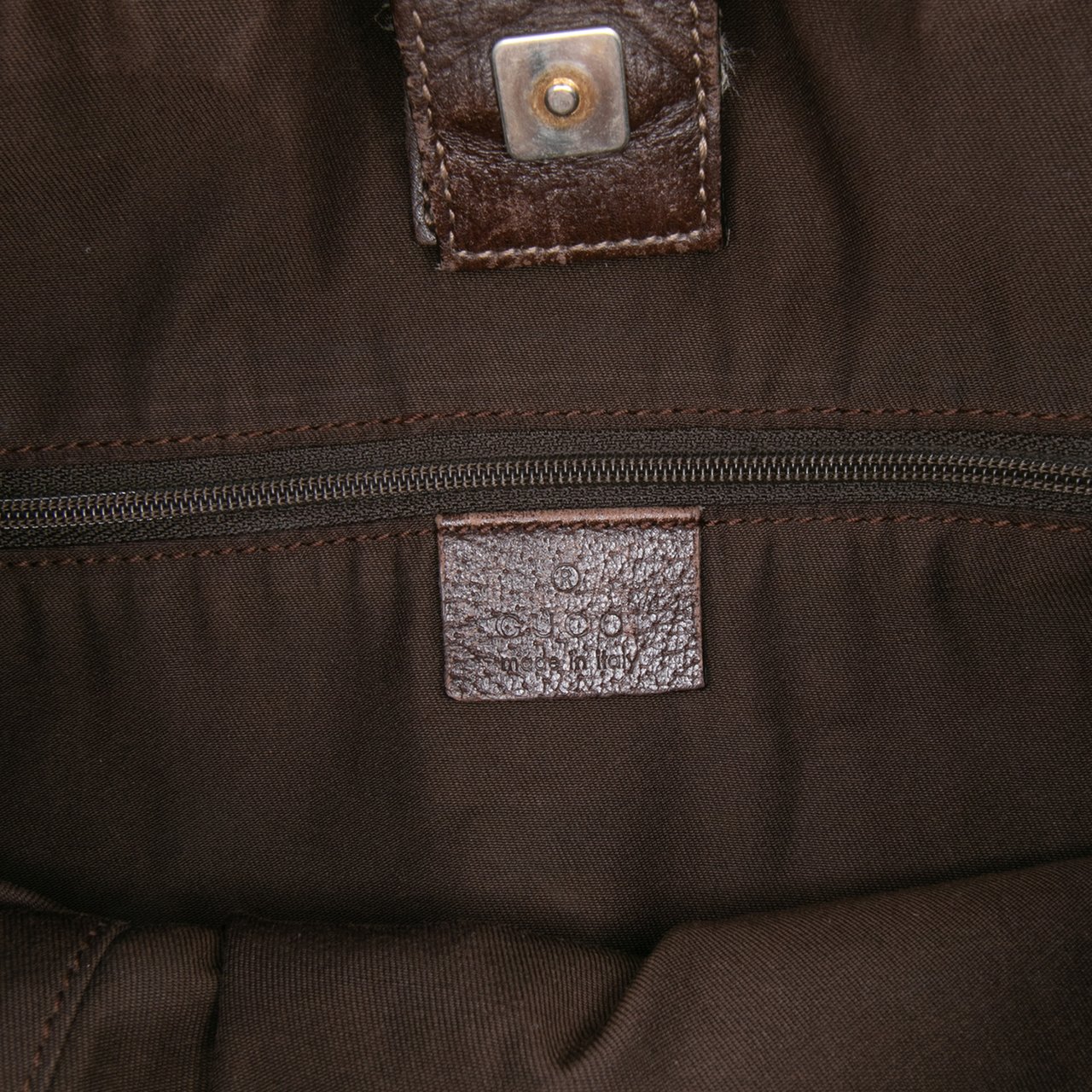 Gucci GG Canvas Abbey D Ring Convertible Satchel Bruin