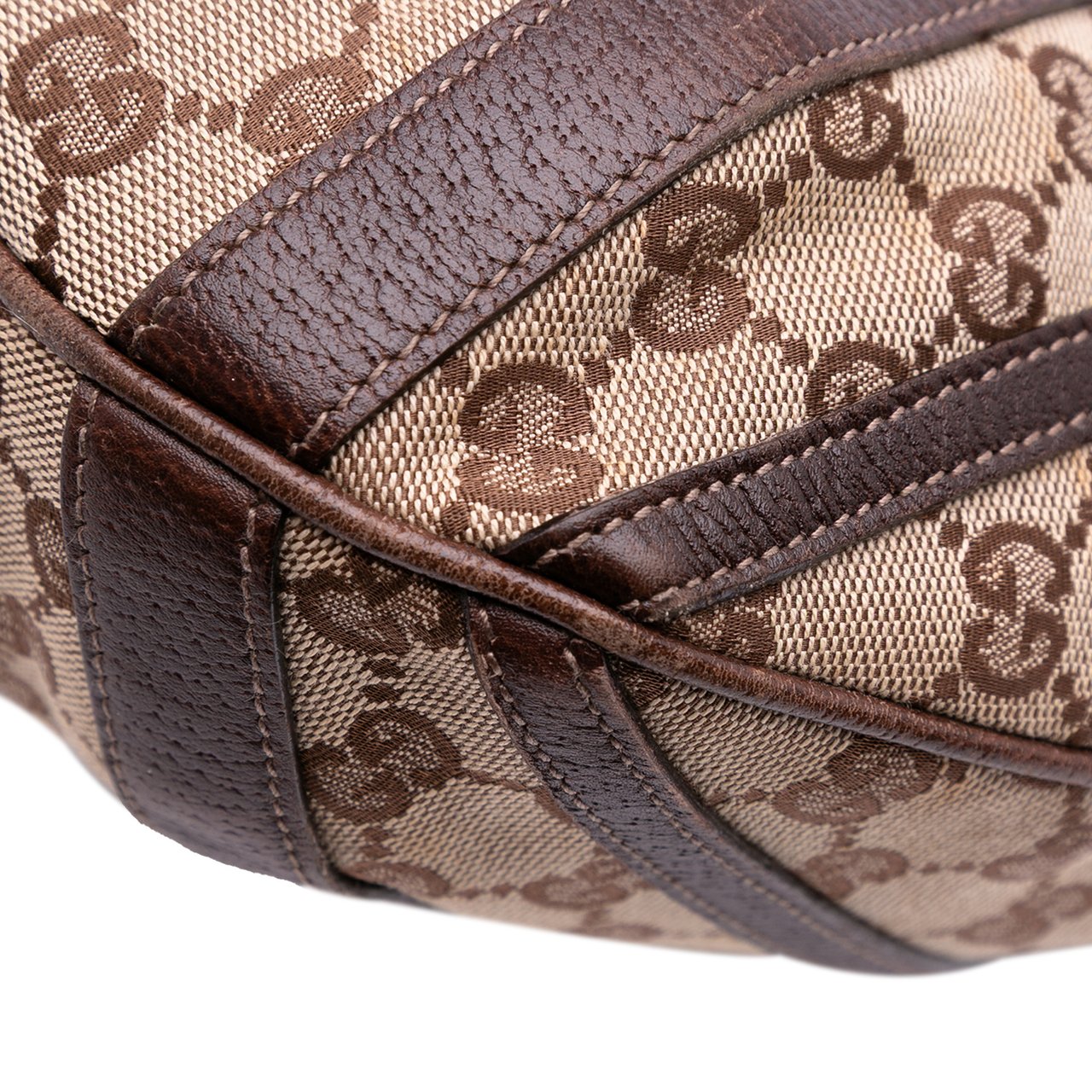 Gucci GG Canvas Abbey D Ring Convertible Satchel Bruin
