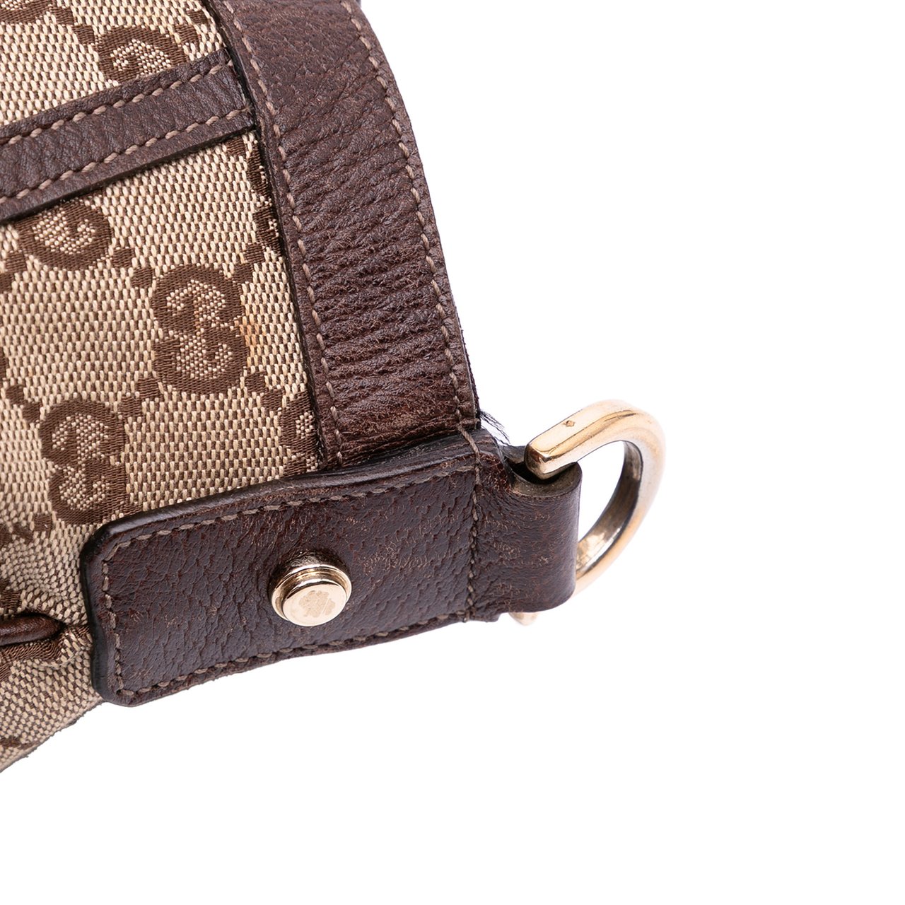 Gucci GG Canvas Abbey D Ring Convertible Satchel Bruin