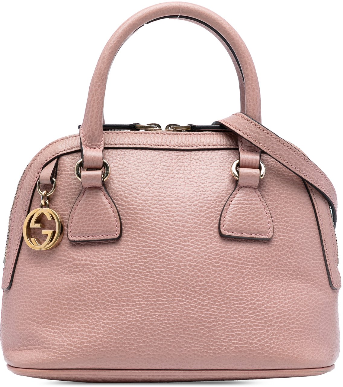 Gucci Mini Leather GG Charm Dome Satchel Roze