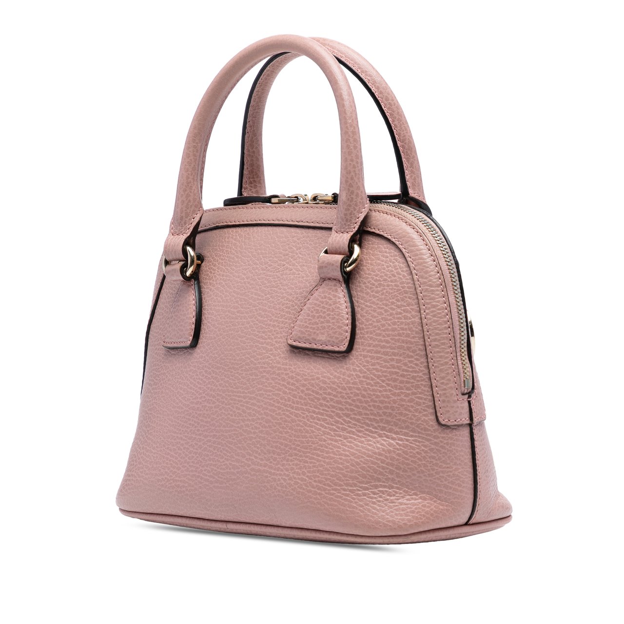 Gucci Mini Leather GG Charm Dome Satchel Roze